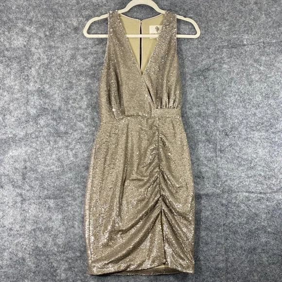 The Jetset Diaries | Dresses | The Jetset Diaries Sequin Dress Xs Gold  Metallic Oasis Sleeveless Mini Party | Poshmark